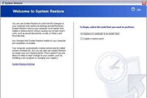 How to restore the system from Windows RE